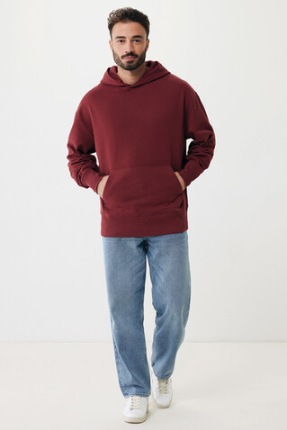 IQONIQ Yoho Relax-Hoodie aus recycelter Baumwolle burgunderrot bedrucken, Art.-Nr. T9402.007.L IQONIQ Yoho Relax-Hoodie aus recycelter Baumwolle burgunderrot bedrucken, Art.-Nr. T9402.007.L
