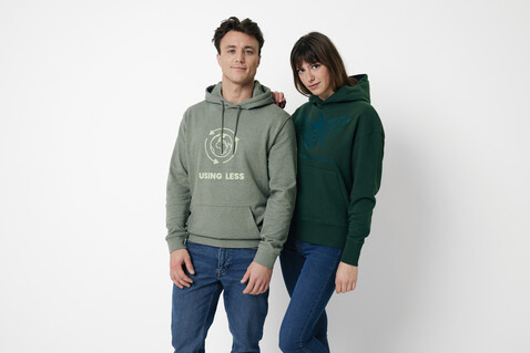 IQONIQ Yoho Relax-Hoodie aus recycelter Baumwolle forest green bedrucken, Art.-Nr. T9402.005.XS IQONIQ Yoho Relax-Hoodie aus recycelter Baumwolle forest green bedrucken, Art.-Nr. T9402.005.XS