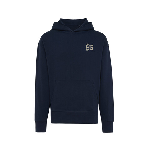 IQONIQ Yoho Relax-Hoodie aus recycelter Baumwolle navy blau bedrucken, Art.-Nr. T9402.002.XL IQONIQ Yoho Relax-Hoodie aus recycelter Baumwolle navy blau bedrucken, Art.-Nr. T9402.002.XL