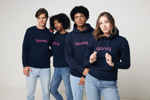 IQONIQ Yoho Relax-Hoodie aus recycelter Baumwolle navy blau bedrucken, Art.-Nr. T9402.002.XL IQONIQ Yoho Relax-Hoodie aus recycelter Baumwolle navy blau bedrucken, Art.-Nr. T9402.002.XL
