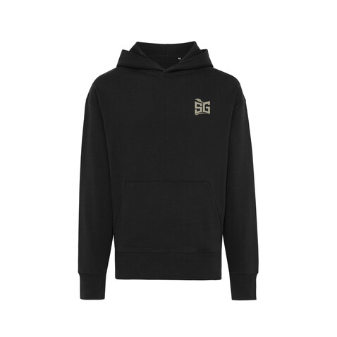 IQONIQ Yoho Relax-Hoodie aus recycelter Baumwolle schwarz bedrucken, Art.-Nr. T9402.001.XXS IQONIQ Yoho Relax-Hoodie aus recycelter Baumwolle schwarz bedrucken, Art.-Nr. T9402.001.XXS