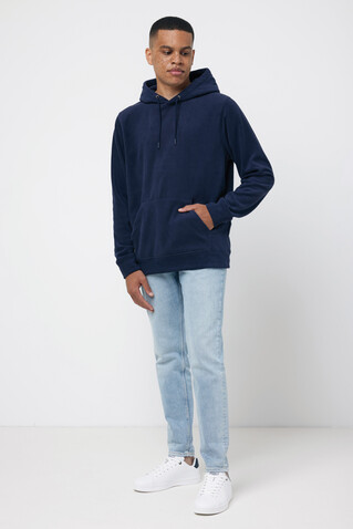 IQONIQ Trivor Mikrofleece-Kapuzen-Pulli aus recyc. Polyester navy blau bedrucken, Art.-Nr. T9403.002.M