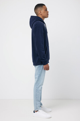 IQONIQ Trivor Mikrofleece-Kapuzen-Pulli aus recyc. Polyester navy blau bedrucken, Art.-Nr. T9403.002.M