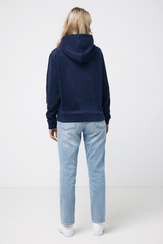 IQONIQ Trivor Mikrofleece-Kapuzen-Pulli aus recyc. Polyester navy blau bedrucken, Art.-Nr. T9403.002.M