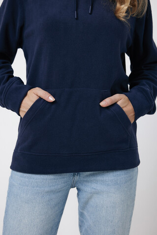 IQONIQ Trivor Mikrofleece-Kapuzen-Pulli aus recyc. Polyester navy blau bedrucken, Art.-Nr. T9403.002.M