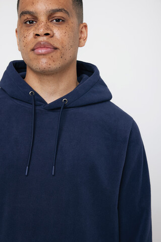 IQONIQ Trivor Mikrofleece-Kapuzen-Pulli aus recyc. Polyester navy blau bedrucken, Art.-Nr. T9403.002.M
