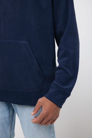 IQONIQ Trivor Mikrofleece-Kapuzen-Pulli aus recyc. Polyester navy blau bedrucken, Art.-Nr. T9403.002.M