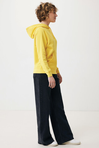 IQONIQ Rila Lightweight Hoodie aus recycelter Baumwolle gelb bedrucken, Art.-Nr. T9404.045.XXS