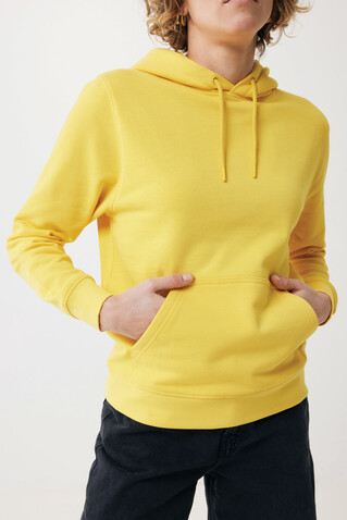 IQONIQ Rila Lightweight Hoodie aus recycelter Baumwolle gelb bedrucken, Art.-Nr. T9404.045.XXS