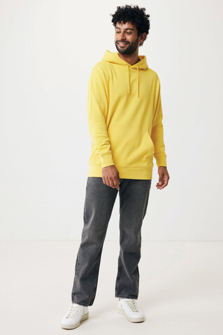 IQONIQ Rila Lightweight Hoodie aus recycelter Baumwolle gelb bedrucken, Art.-Nr. T9404.045.XXS