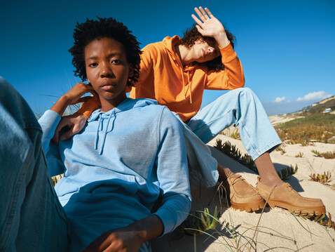 IQONIQ Rila Lightweight Hoodie aus recycelter Baumwolle orange bedrucken, Art.-Nr. T9404.044.XS