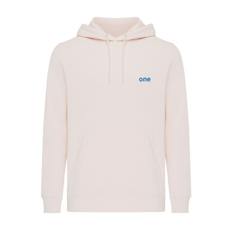 IQONIQ Rila Lightweight Hoodie aus recycelter Baumwolle cloud pink bedrucken, Art.-Nr. T9404.039.S