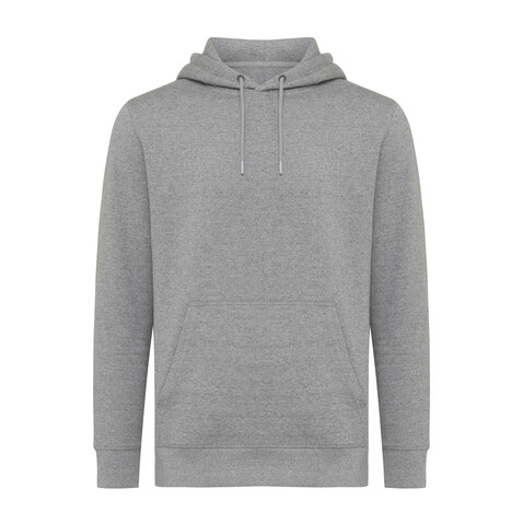 IQONIQ Rila Lightweight Hoodie aus recycelter Baumwolle light heather anthracite bedrucken, Art.-Nr. T9404.034.XXS
