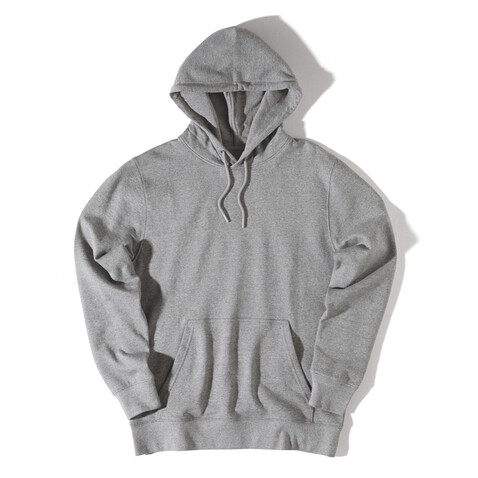 IQONIQ Rila Lightweight Hoodie aus recycelter Baumwolle light heather anthracite bedrucken, Art.-Nr. T9404.034.XXS