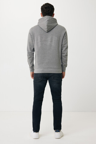 IQONIQ Rila Lightweight Hoodie aus recycelter Baumwolle light heather anthracite bedrucken, Art.-Nr. T9404.034.XXS