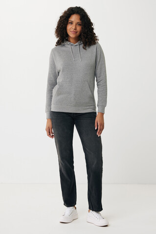 IQONIQ Rila Lightweight Hoodie aus recycelter Baumwolle light heather anthracite bedrucken, Art.-Nr. T9404.034.XXS
