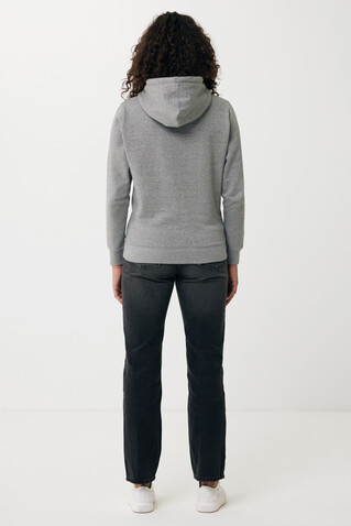 IQONIQ Rila Lightweight Hoodie aus recycelter Baumwolle light heather anthracite bedrucken, Art.-Nr. T9404.034.XXS