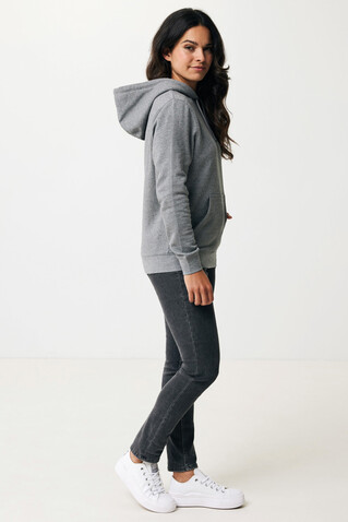 IQONIQ Rila Lightweight Hoodie aus recycelter Baumwolle light heather anthracite bedrucken, Art.-Nr. T9404.034.XXS