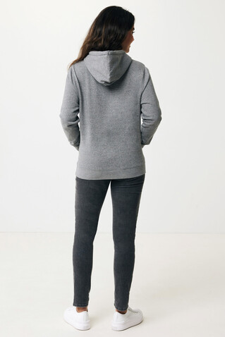 IQONIQ Rila Lightweight Hoodie aus recycelter Baumwolle light heather anthracite bedrucken, Art.-Nr. T9404.034.XXS