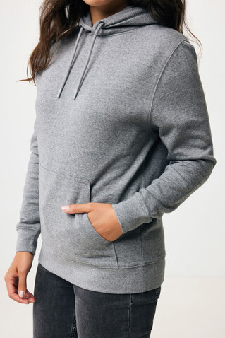IQONIQ Rila Lightweight Hoodie aus recycelter Baumwolle light heather anthracite bedrucken, Art.-Nr. T9404.034.XXS