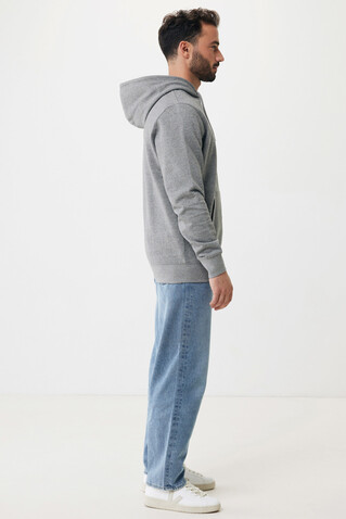 IQONIQ Rila Lightweight Hoodie aus recycelter Baumwolle light heather anthracite bedrucken, Art.-Nr. T9404.034.XXS