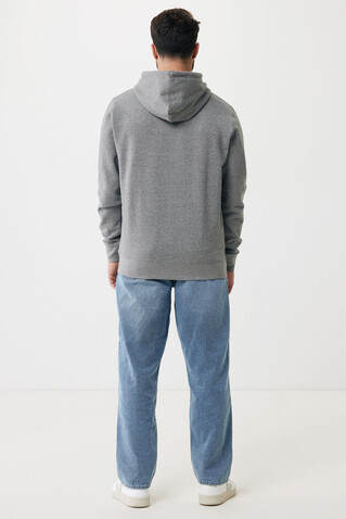 IQONIQ Rila Lightweight Hoodie aus recycelter Baumwolle light heather anthracite bedrucken, Art.-Nr. T9404.034.XXS