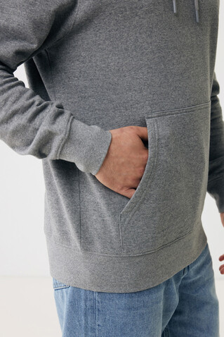 IQONIQ Rila Lightweight Hoodie aus recycelter Baumwolle light heather anthracite bedrucken, Art.-Nr. T9404.034.XXS
