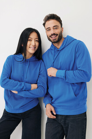 IQONIQ Rila Lightweight Hoodie aus recycelter Baumwolle Königsblau bedrucken, Art.-Nr. T9404.025.M