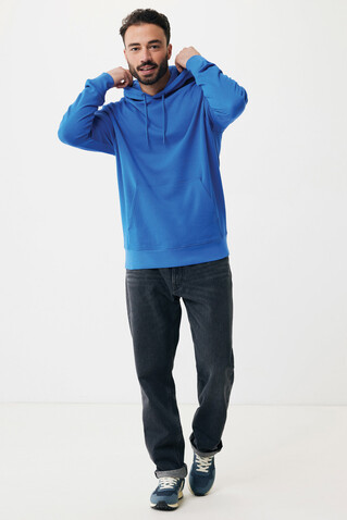 IQONIQ Rila Lightweight Hoodie aus recycelter Baumwolle Königsblau bedrucken, Art.-Nr. T9404.025.M