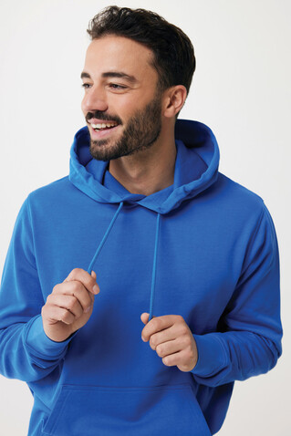 IQONIQ Rila Lightweight Hoodie aus recycelter Baumwolle Königsblau bedrucken, Art.-Nr. T9404.025.M