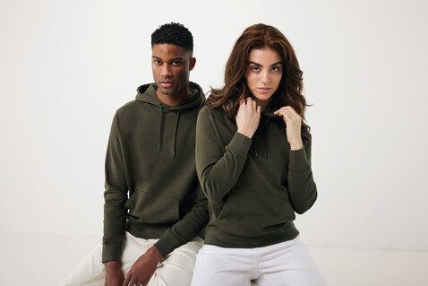 IQONIQ Rila Lightweight Hoodie aus recycelter Baumwolle khaki bedrucken, Art.-Nr. T9404.020.XXL IQONIQ Rila Lightweight Hoodie aus recycelter Baumwolle khaki bedrucken, Art.-Nr. T9404.020.XXL
