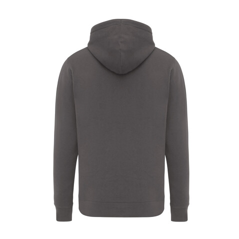 IQONIQ Rila Lightweight Hoodie aus recycelter Baumwolle anthrazit bedrucken, Art.-Nr. T9404.019.XS