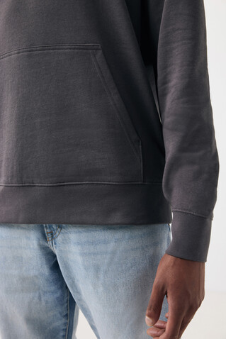 IQONIQ Rila Lightweight Hoodie aus recycelter Baumwolle anthrazit bedrucken, Art.-Nr. T9404.019.XS