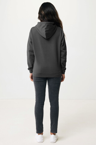 IQONIQ Rila Lightweight Hoodie aus recycelter Baumwolle anthrazit bedrucken, Art.-Nr. T9404.019.XS