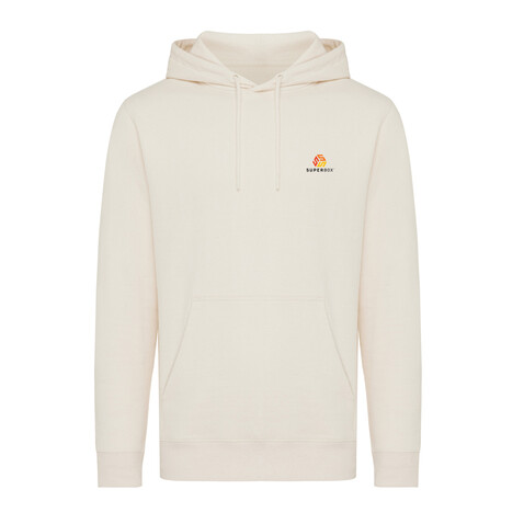 IQONIQ Rila Lightweight Hoodie aus recycelter Baumwolle natural raw bedrucken, Art.-Nr. T9404.018.M
