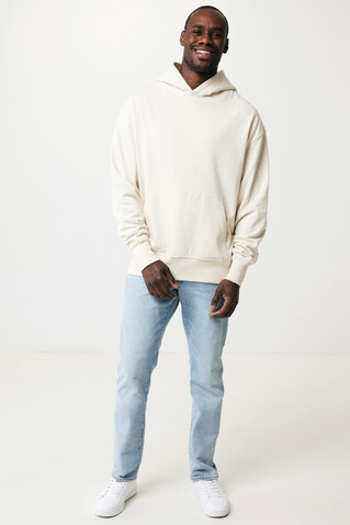IQONIQ Rila Lightweight Hoodie aus recycelter Baumwolle natural raw bedrucken, Art.-Nr. T9404.018.M