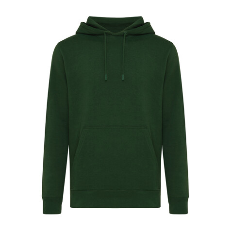 IQONIQ Rila Lightweight Hoodie aus recycelter Baumwolle forest green bedrucken, Art.-Nr. T9404.005.S