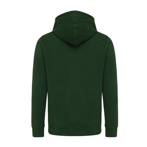 IQONIQ Rila Lightweight Hoodie aus recycelter Baumwolle forest green bedrucken, Art.-Nr. T9404.005.S