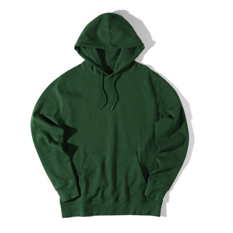 IQONIQ Rila Lightweight Hoodie aus recycelter Baumwolle forest green bedrucken, Art.-Nr. T9404.005.S