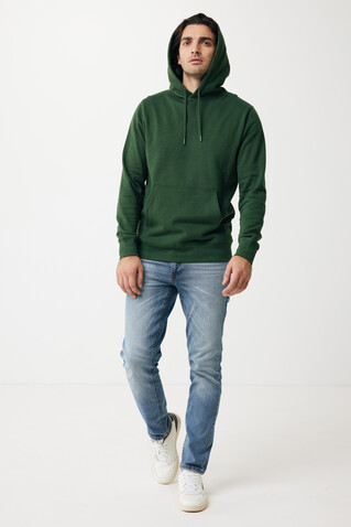 IQONIQ Rila Lightweight Hoodie aus recycelter Baumwolle forest green bedrucken, Art.-Nr. T9404.005.S