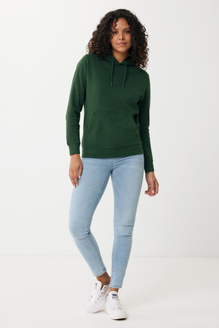 IQONIQ Rila Lightweight Hoodie aus recycelter Baumwolle forest green bedrucken, Art.-Nr. T9404.005.S