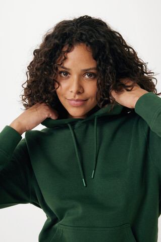IQONIQ Rila Lightweight Hoodie aus recycelter Baumwolle forest green bedrucken, Art.-Nr. T9404.005.S