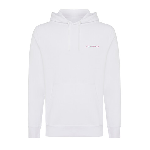 IQONIQ Rila Lightweight Hoodie aus recycelter Baumwolle recycled white bedrucken, Art.-Nr. T9404.004.XXS