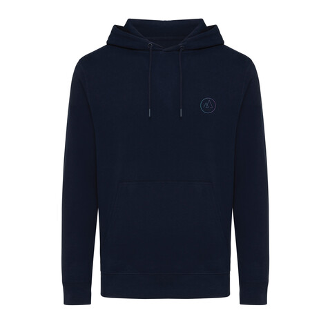 IQONIQ Rila Lightweight Hoodie aus recycelter Baumwolle navy blau bedrucken, Art.-Nr. T9404.002.XS IQONIQ Rila Lightweight Hoodie aus recycelter Baumwolle navy blau bedrucken, Art.-Nr. T9404.002.XS