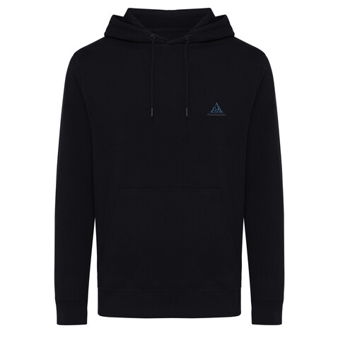 IQONIQ Rila Lightweight Hoodie aus recycelter Baumwolle schwarz bedrucken, Art.-Nr. T9404.001.XL IQONIQ Rila Lightweight Hoodie aus recycelter Baumwolle schwarz bedrucken, Art.-Nr. T9404.001.XL