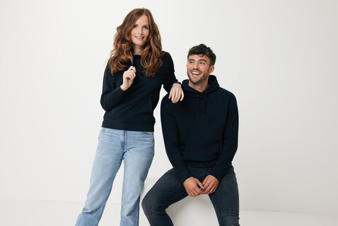 IQONIQ Rila Lightweight Hoodie aus recycelter Baumwolle schwarz bedrucken, Art.-Nr. T9404.001.XL IQONIQ Rila Lightweight Hoodie aus recycelter Baumwolle schwarz bedrucken, Art.-Nr. T9404.001.XL