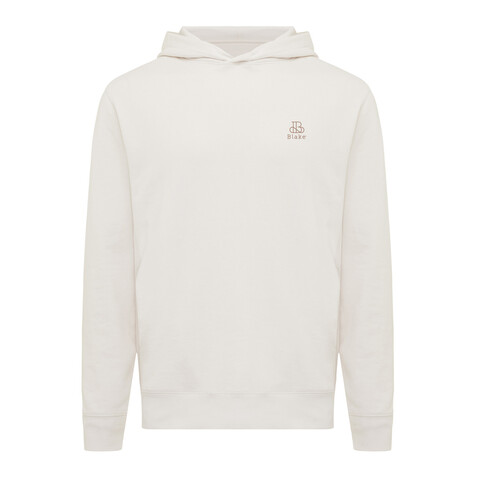 IQONIQ Yengo Hoodie mit Seitentaschen aus rec. Baumwolle ivory white bedrucken, Art.-Nr. T9405.040.XXXL