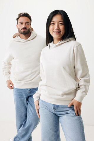 IQONIQ Yengo Hoodie mit Seitentaschen aus rec. Baumwolle ivory white bedrucken, Art.-Nr. T9405.040.XXXL
