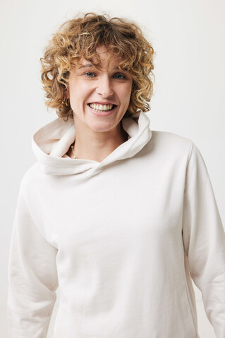 IQONIQ Yengo Hoodie mit Seitentaschen aus rec. Baumwolle ivory white bedrucken, Art.-Nr. T9405.040.XXXL