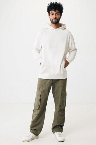 IQONIQ Yengo Hoodie mit Seitentaschen aus rec. Baumwolle ivory white bedrucken, Art.-Nr. T9405.040.XXXL